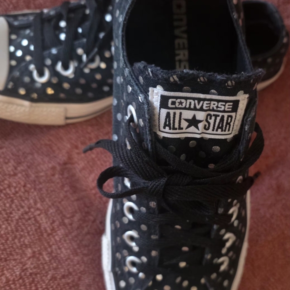 Converse Black Polka Dot Sneakers(Men's Size 8) - Picture 3 of 6